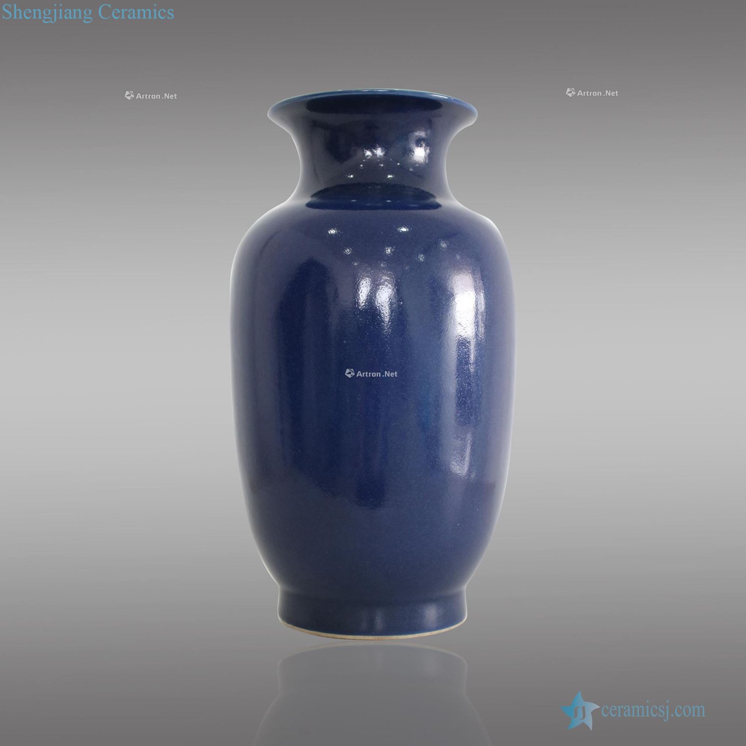 Ming Ji blue glaze lantern