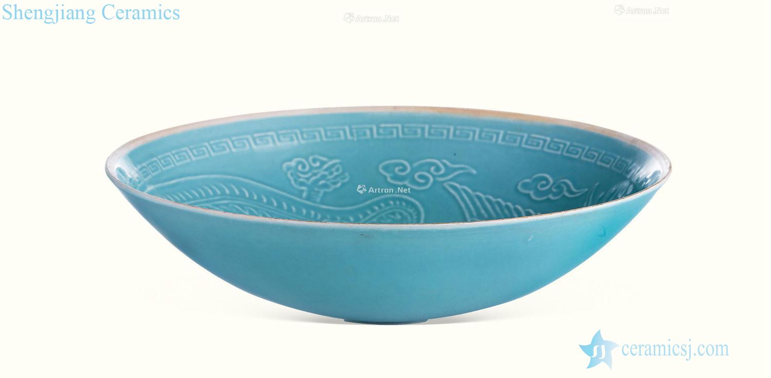 Northern song dynasty kiln green glaze hand-cut longfeng type back green-splashed bowls