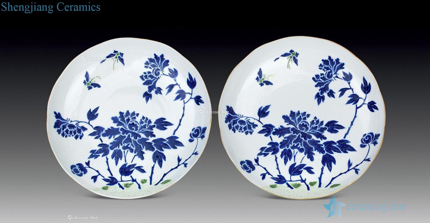 Qing daoguang decorated material butterfly tray (a)