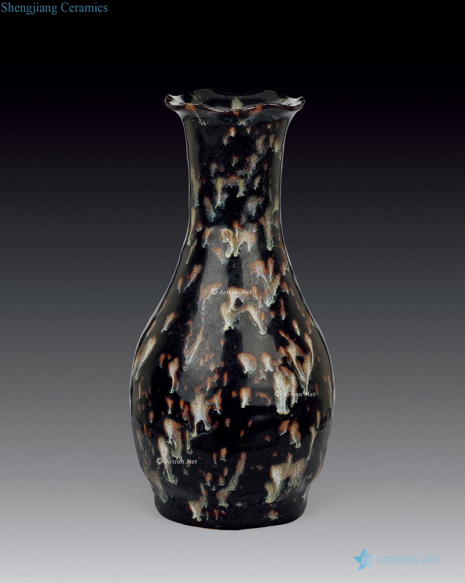 Ming or earlier Jizhou kiln hawksbill glaze gall bladder