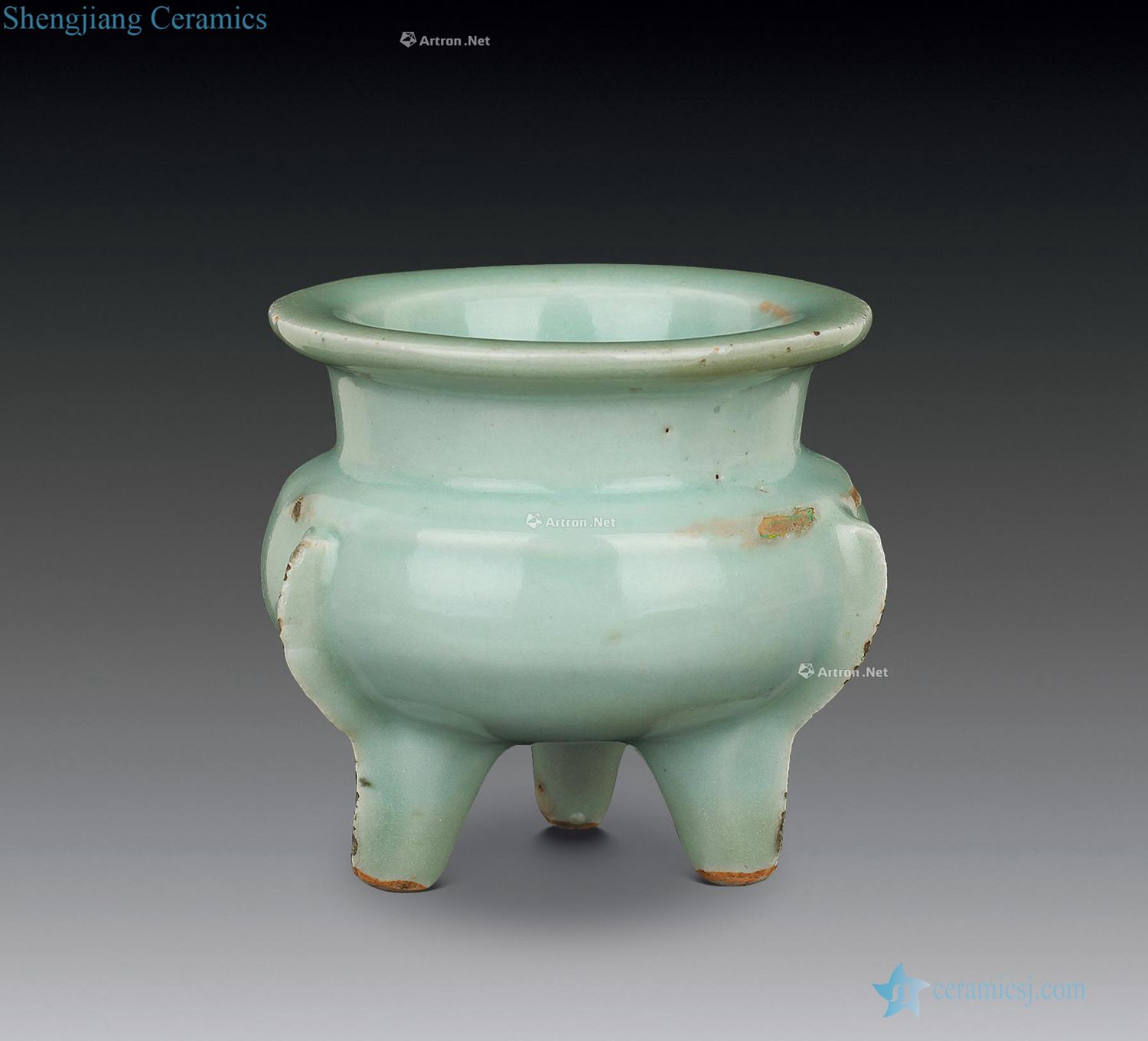 Ming dynasty longquan celadon by incense burner