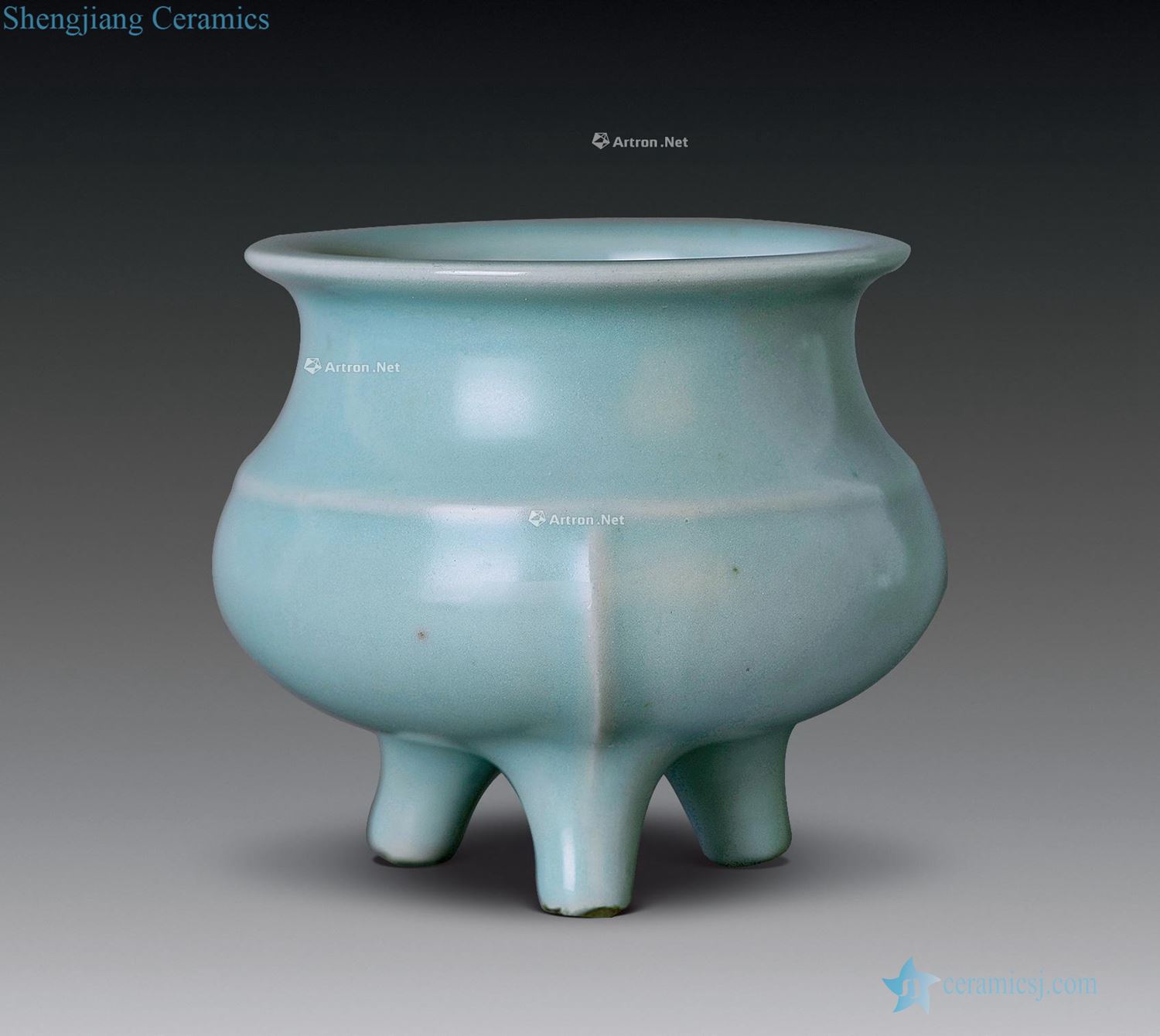 Ming dynasty longquan celadon by incense burner
