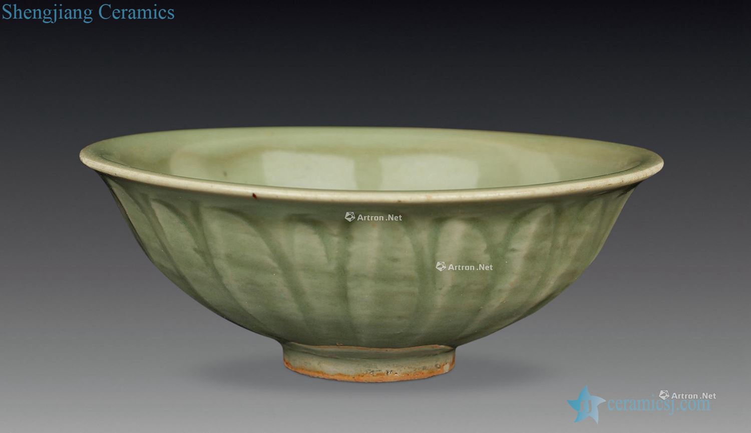 Ming or earlier Longquan celadon scratching bowl
