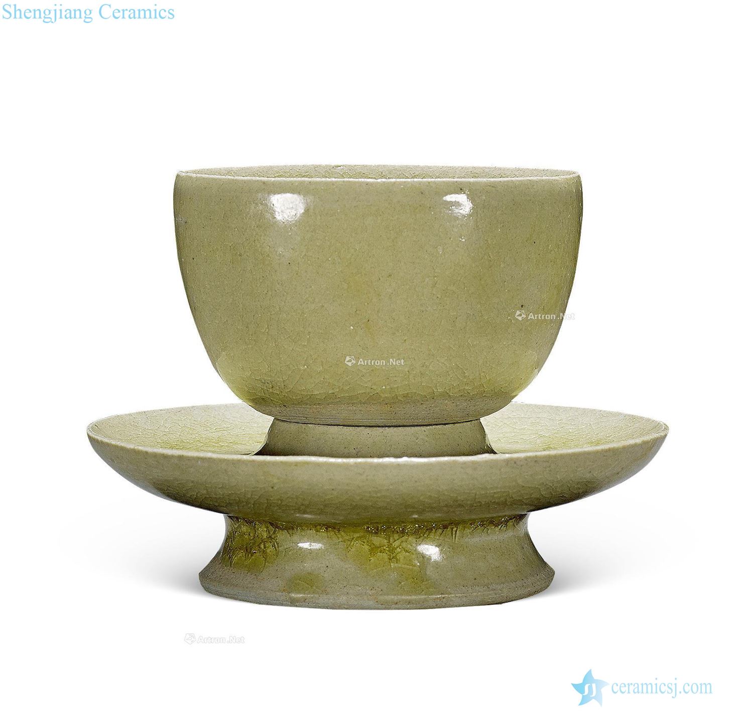 Ming Green glaze lamp that holds (a)