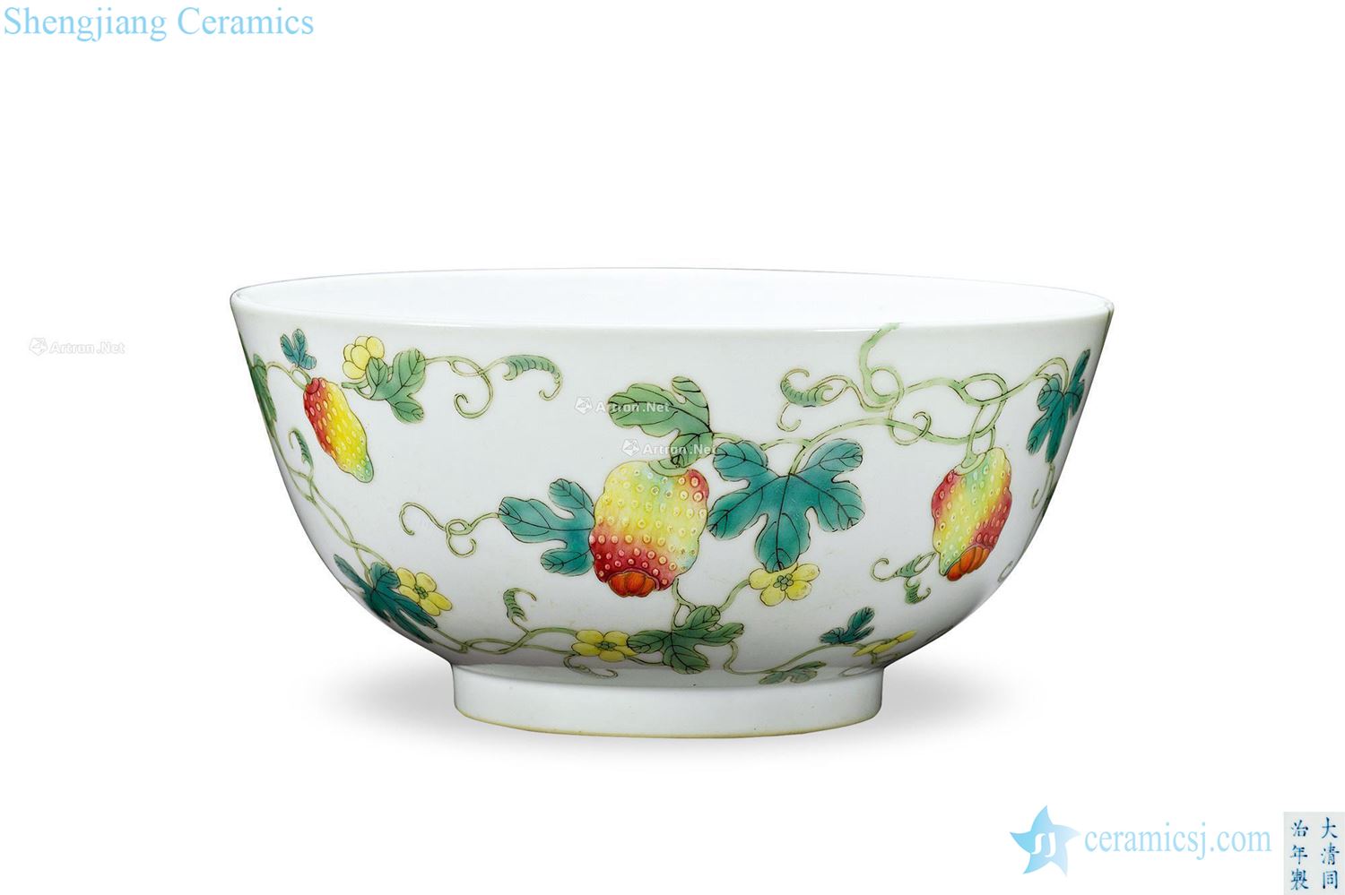 Dajing pastel lai stripes palace bowl