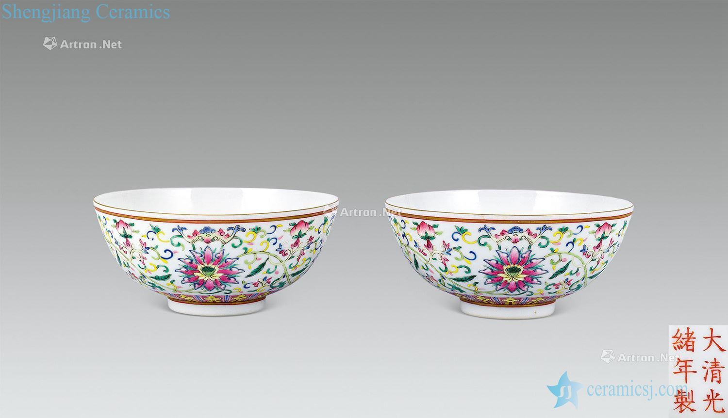 Branches live green-splashed bowls her pastel reign of qing emperor guangxu (a)
