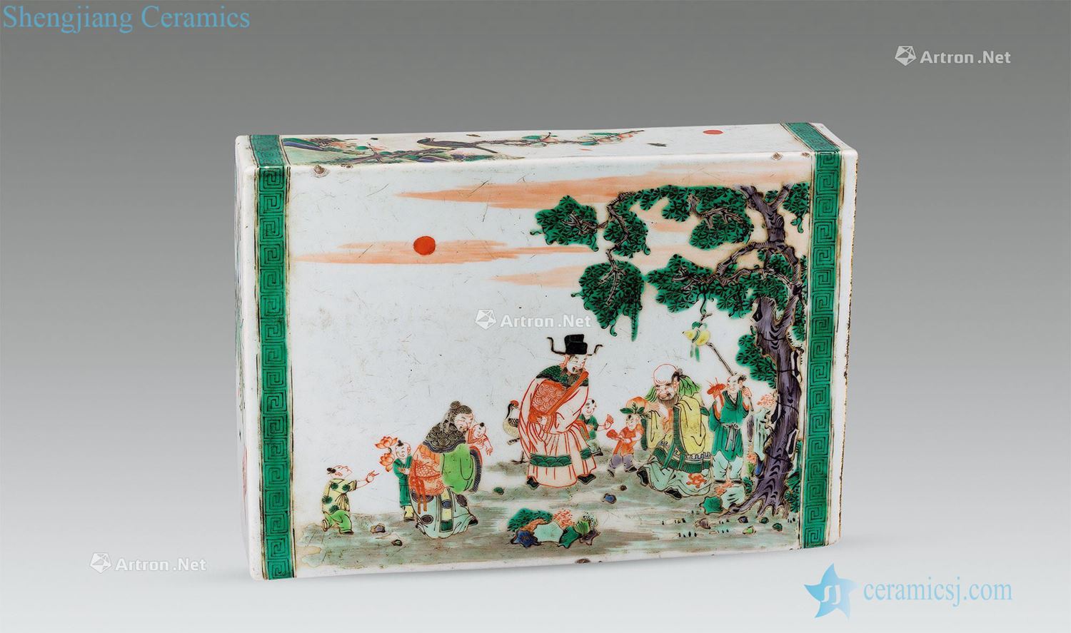 Ceramic tile qing colorful characters