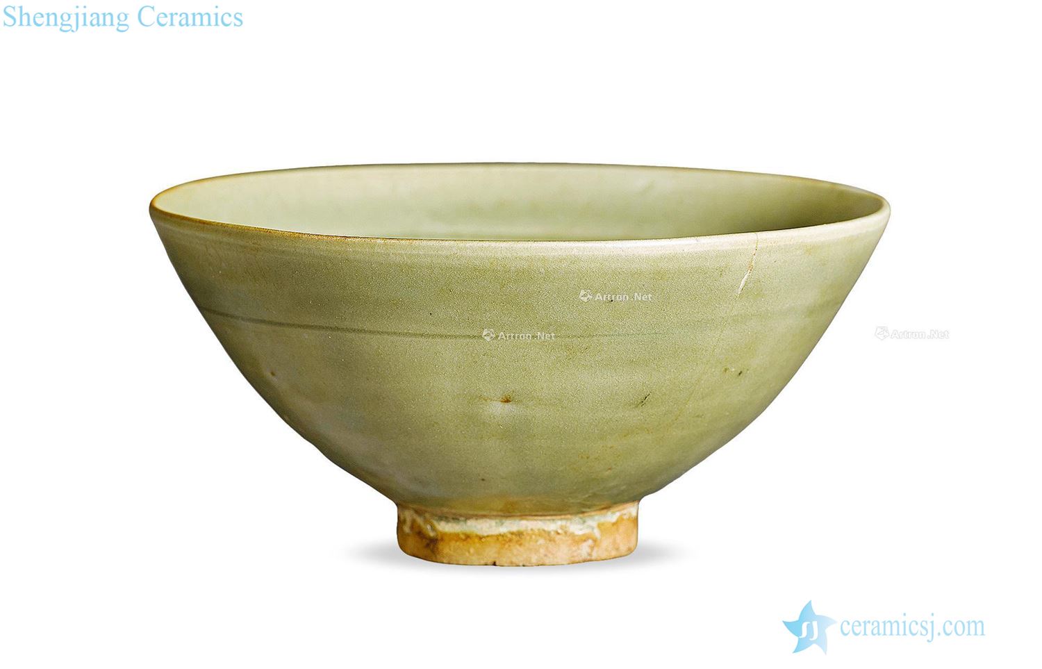 Ming Green glaze three fish bowl