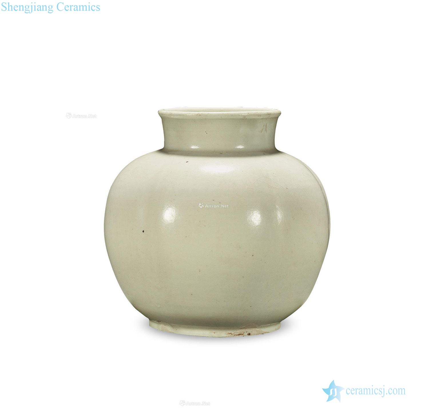 Ming White glazed melon leng tank