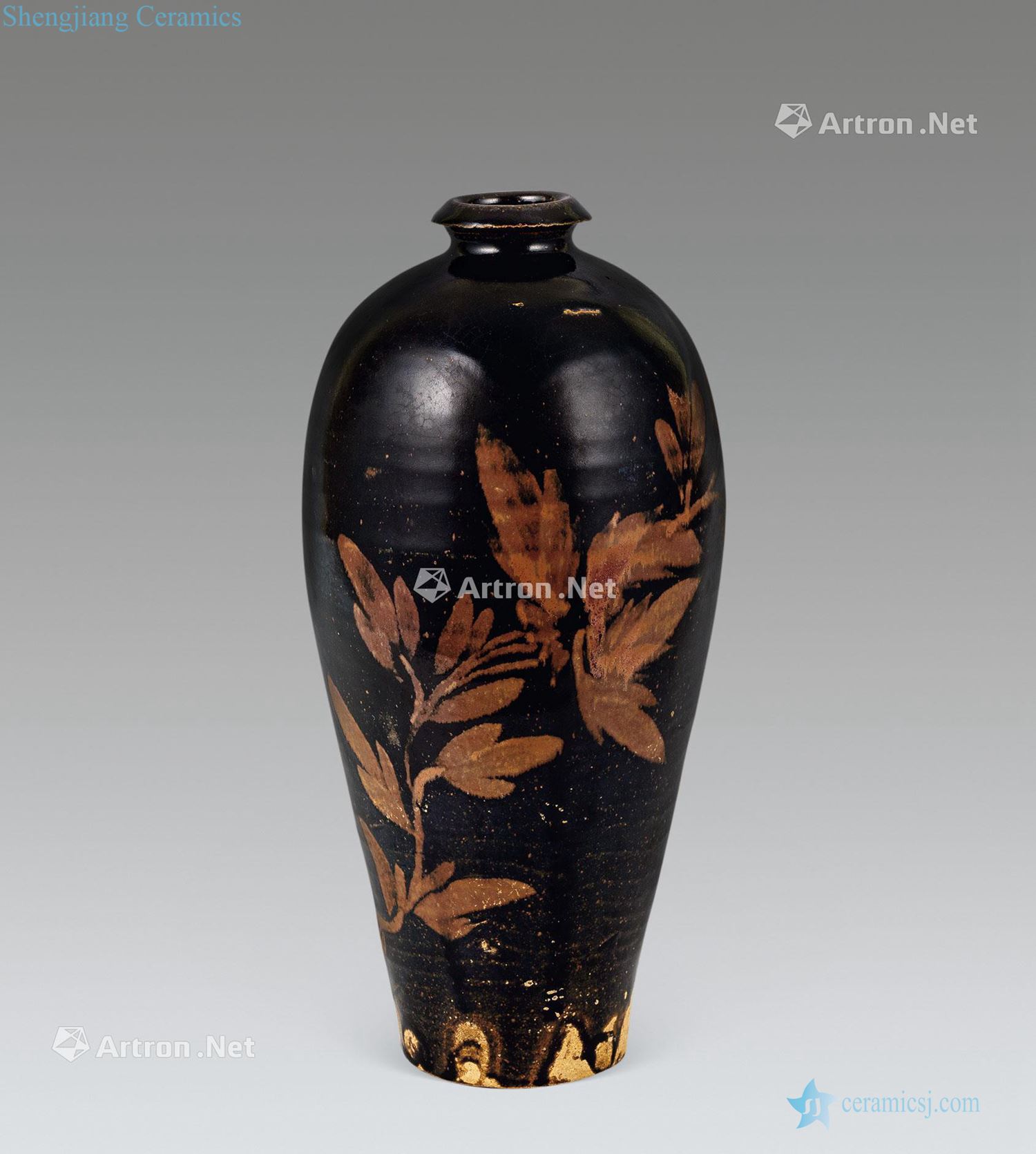 Ming Black glaze color in brown bottle