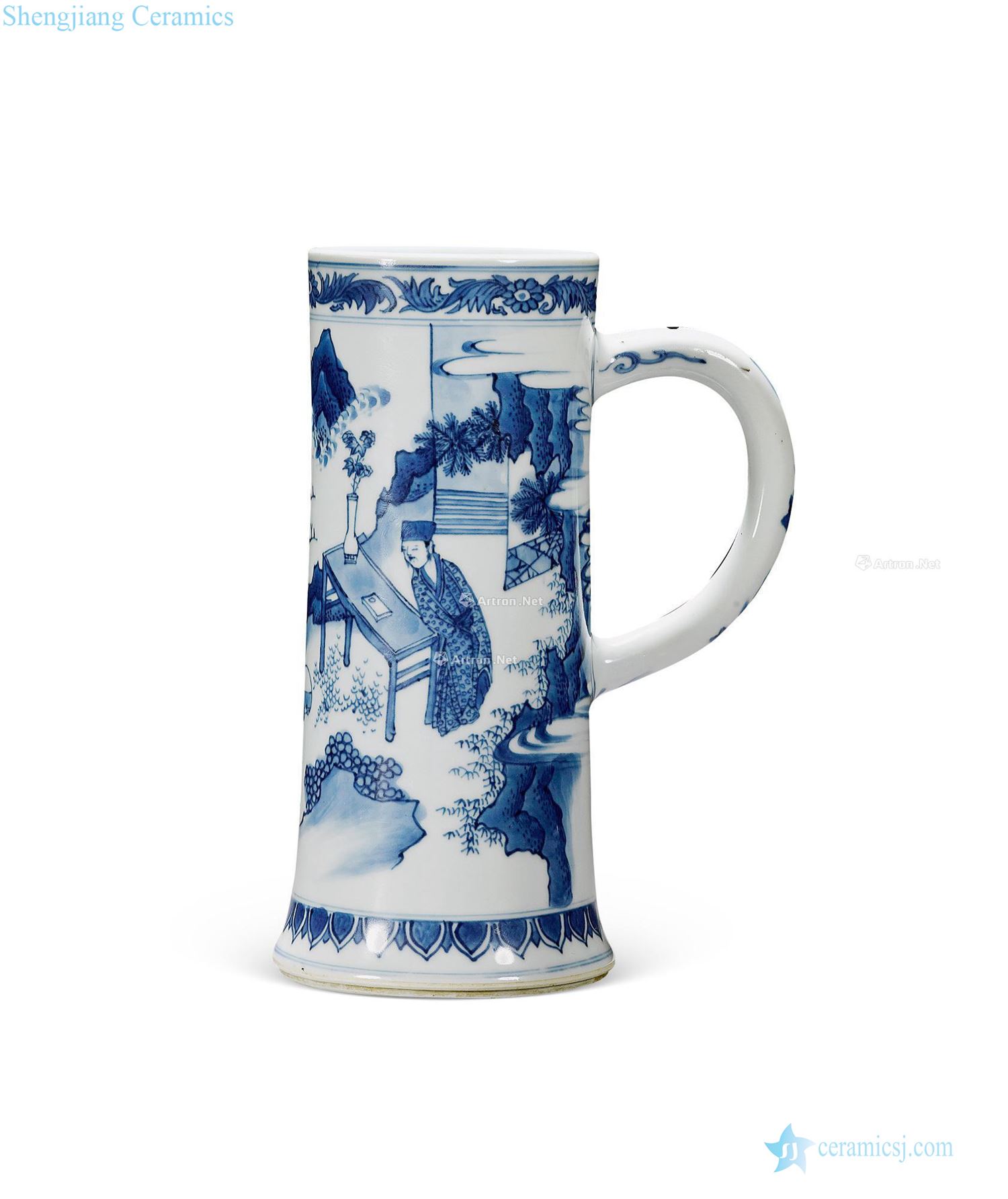 Ming chongzhen Blue and white the cup