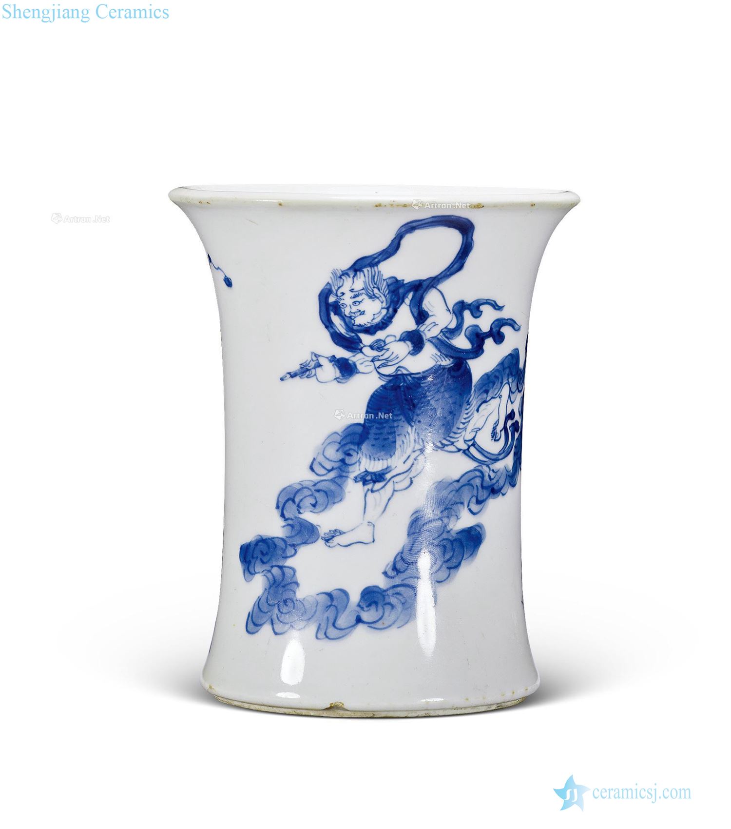 The qing emperor kangxi porcelain "kuixing bucket" brush pot