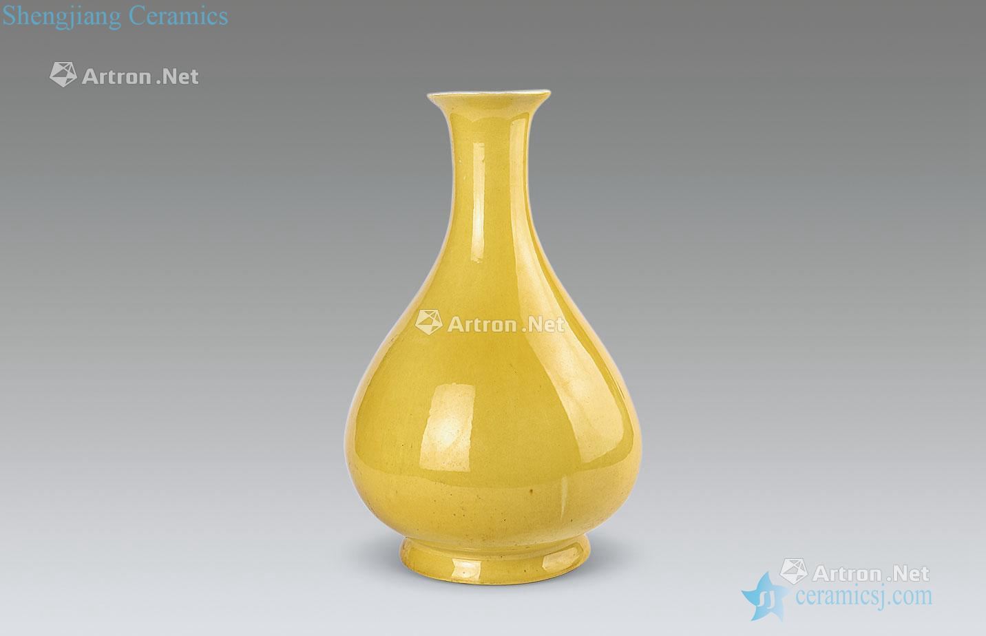 Ming Yongle yellow glaze okho spring bottle
