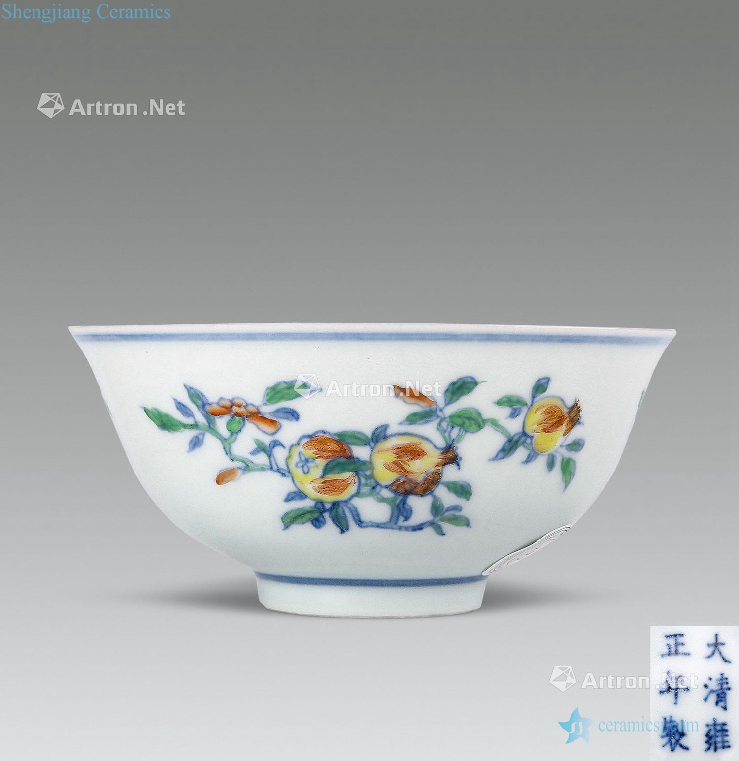 Yongzheng bucket color flower fruit bowl