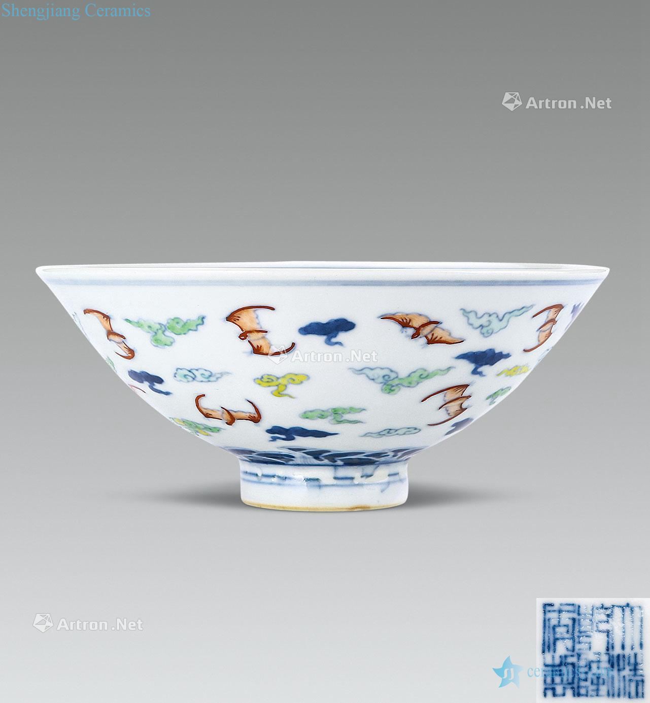Qianlong bucket clouds green-splashed bowls