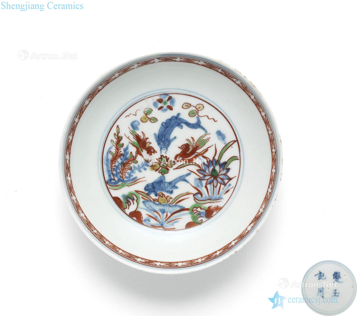 In the second half of the sixteenth century The colorful lotus pond yuanyang plate