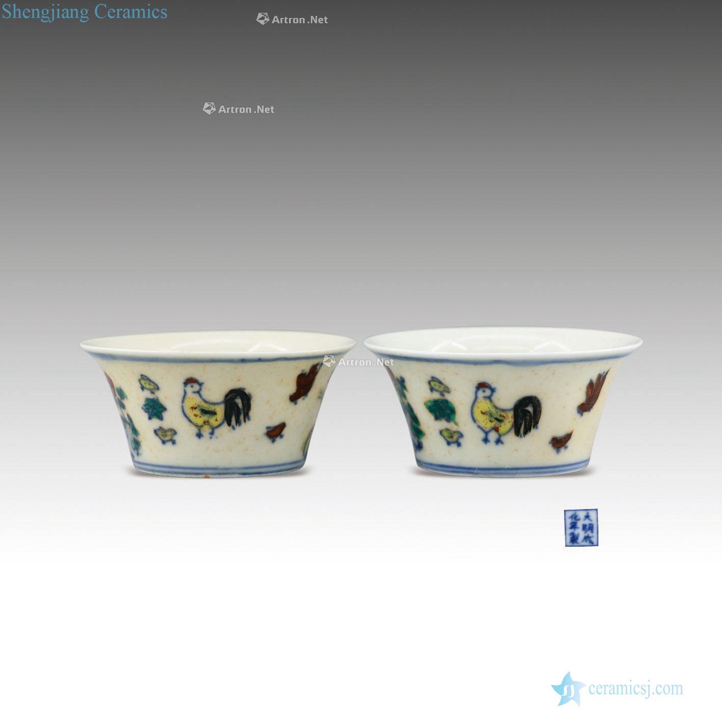 Qing imitation chenghua bucket cup
