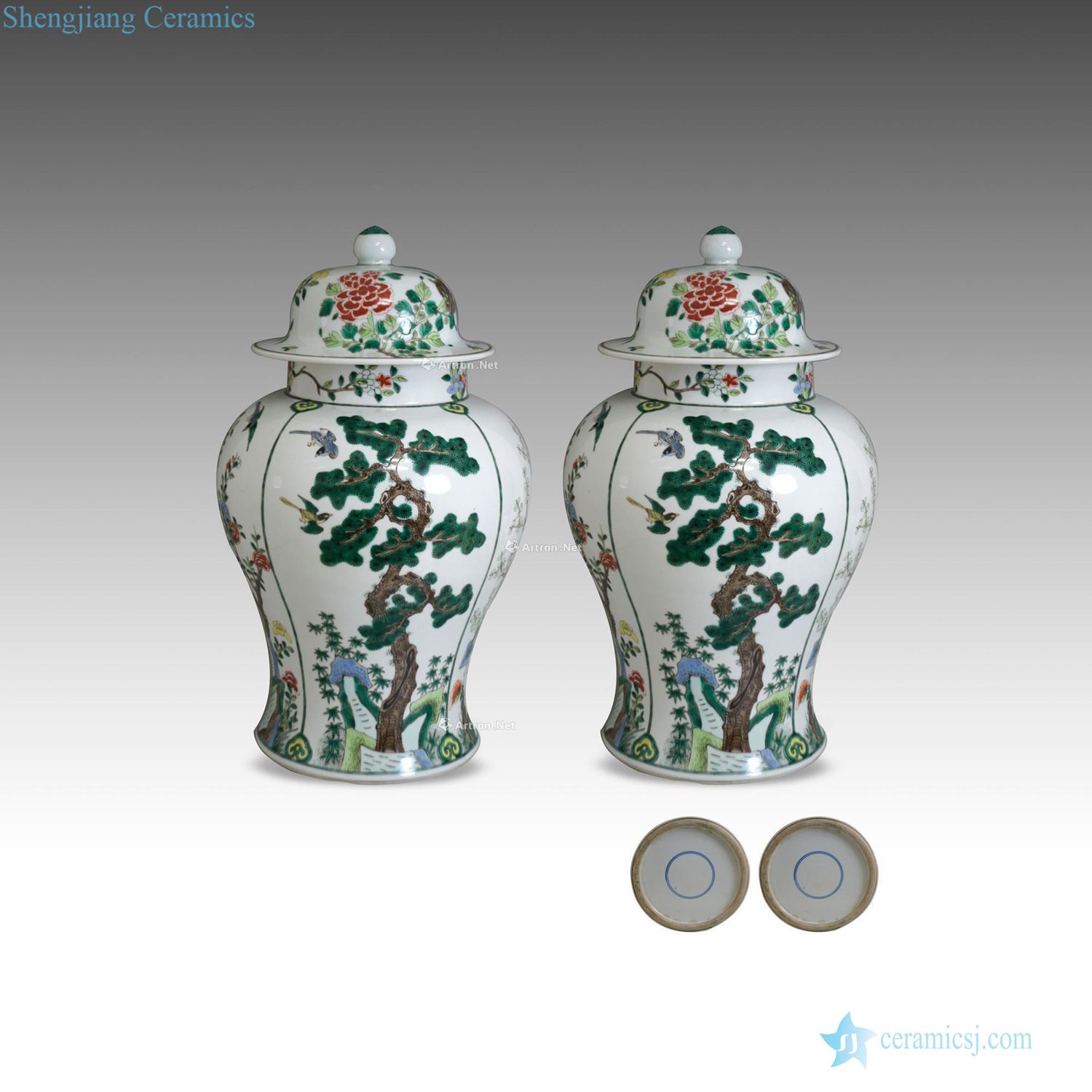 Early qing general powder enamel tank (a)