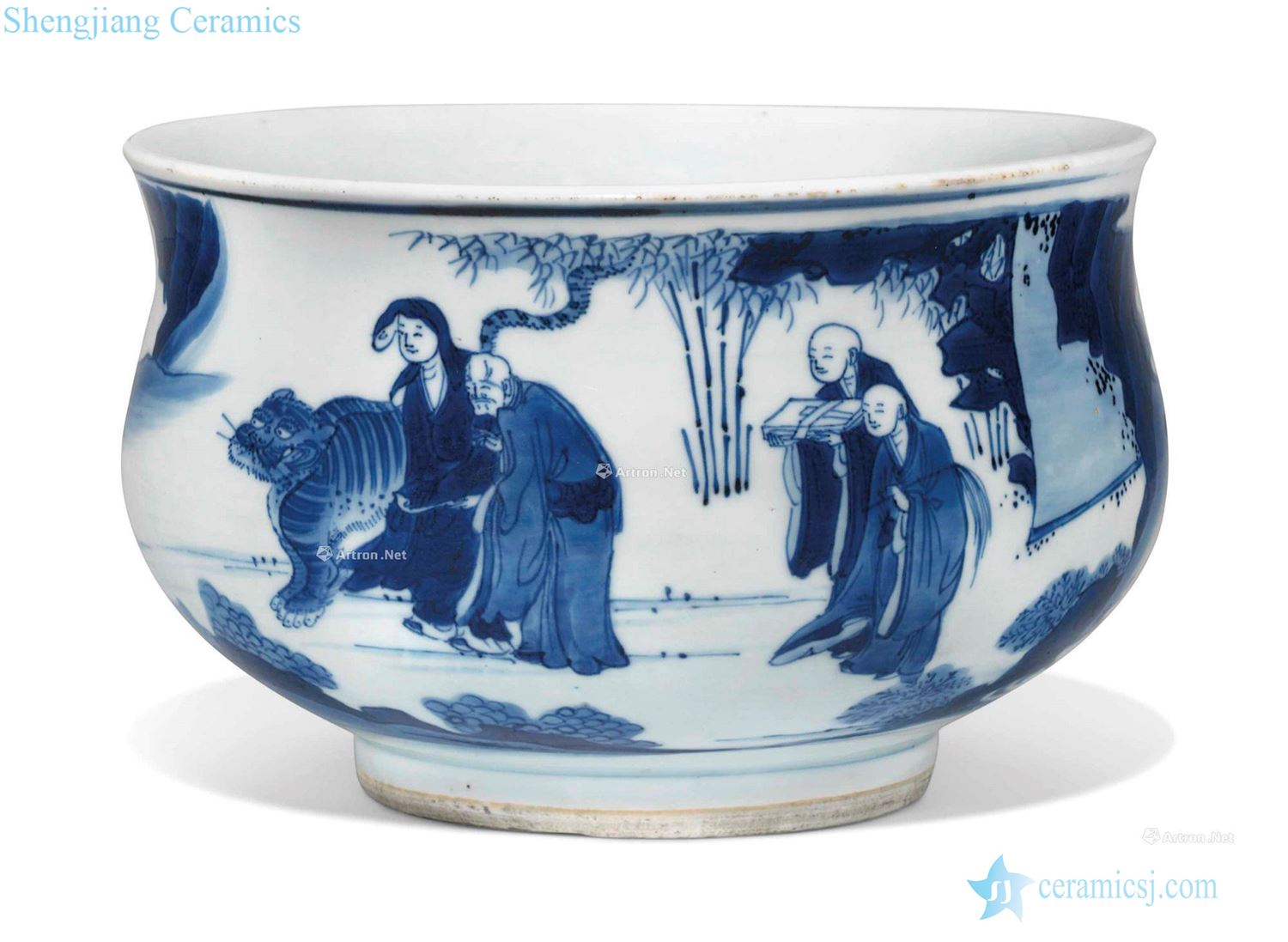The late Ming dynasty Stories of blue and white bowl