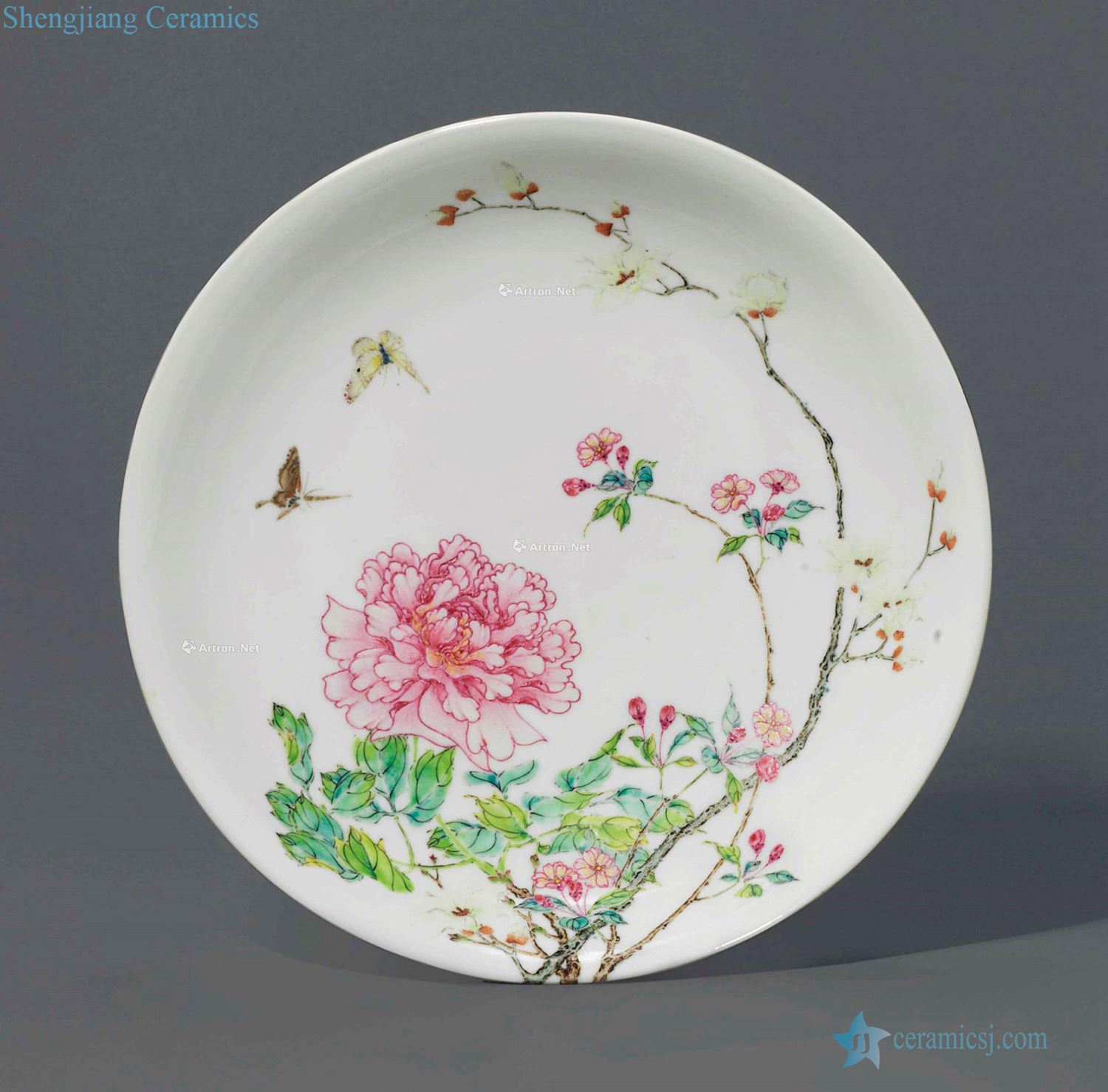Qing yongzheng pastel CV 18 with a silver spoon in her mouth