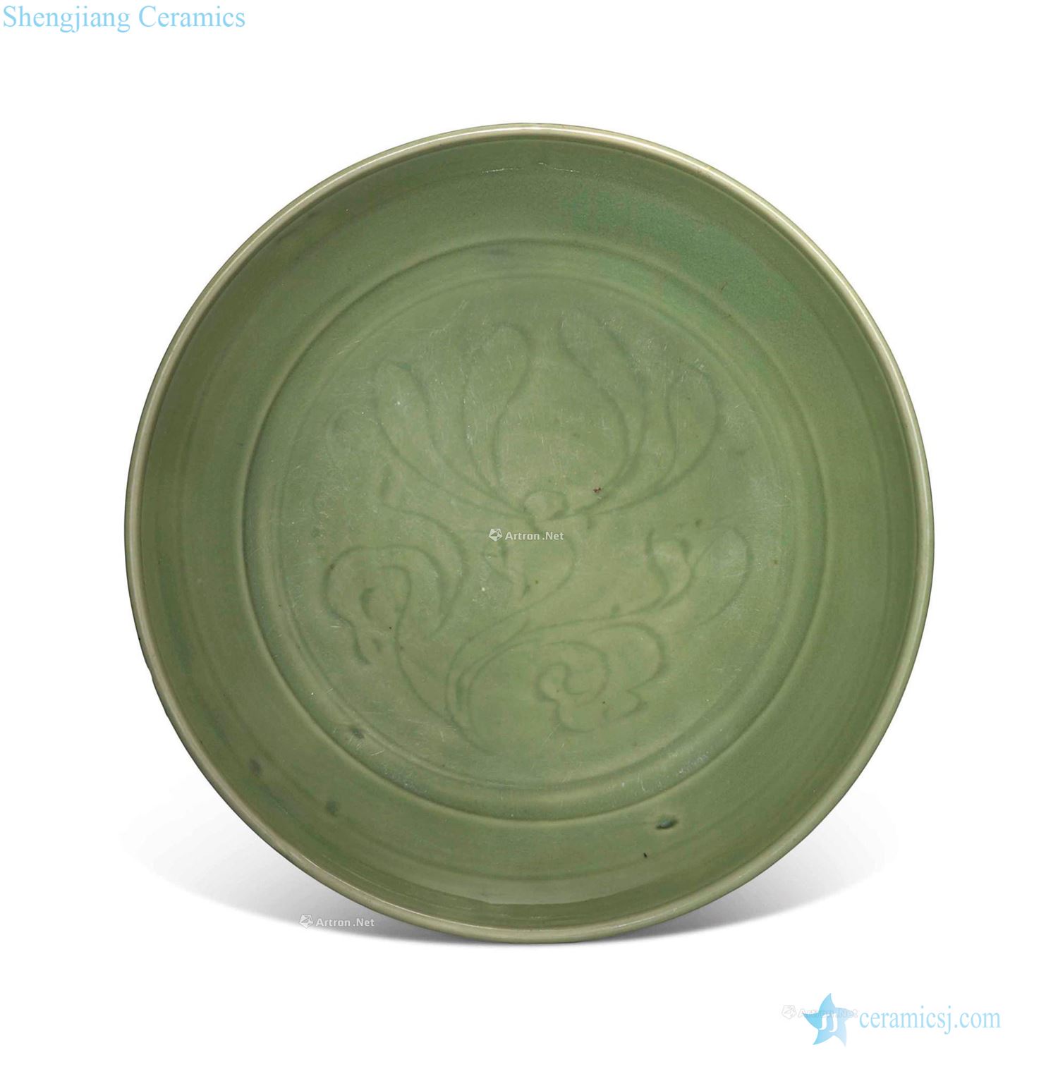 Ming in the 15th century Longquan green glaze flower grain market