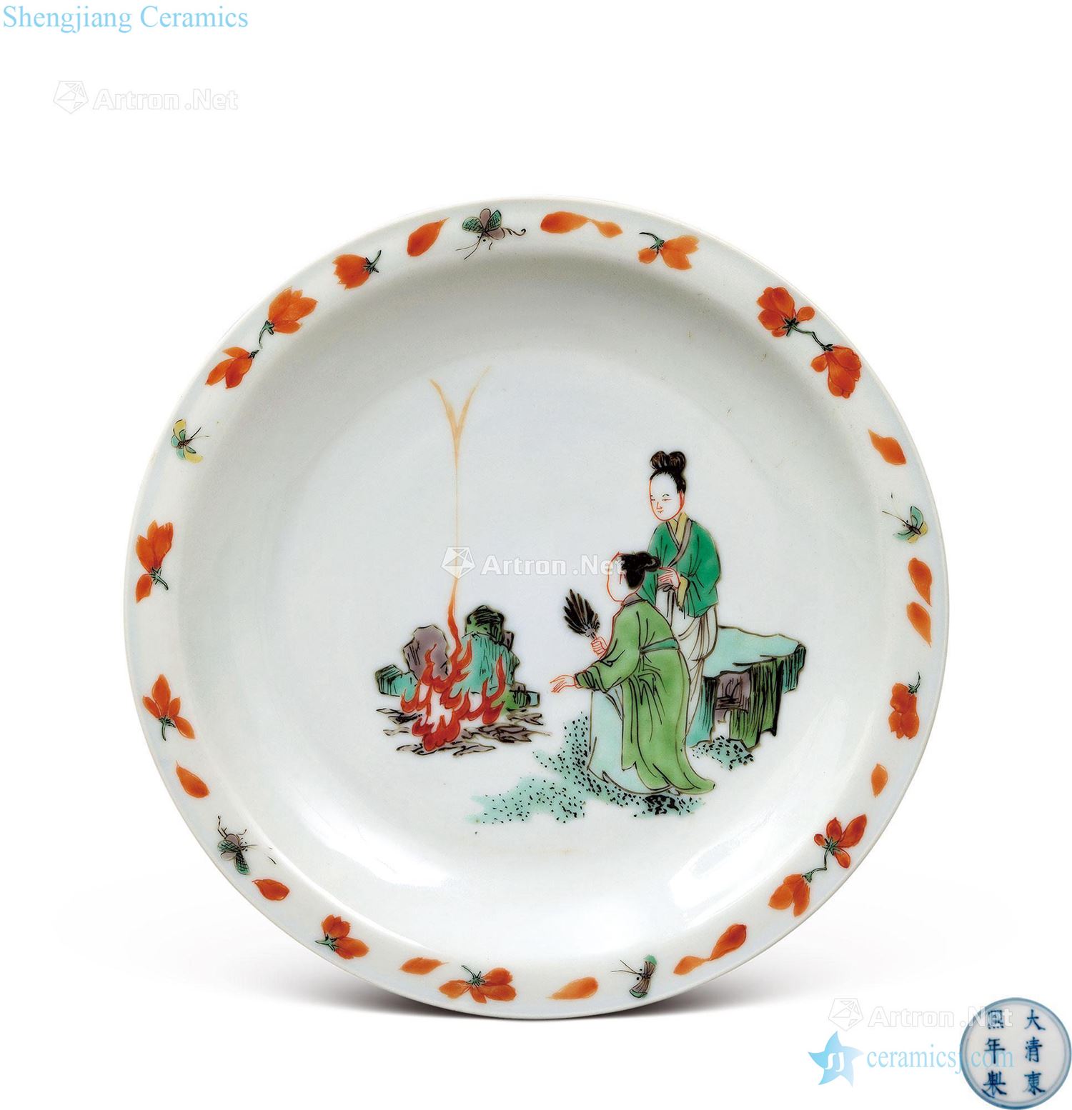 The qing emperor kangxi Colorful had small dish