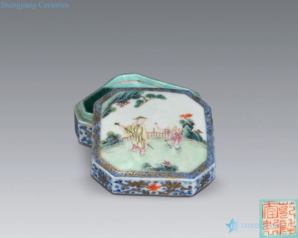 Qing qianlong bucket Gao Shigai box