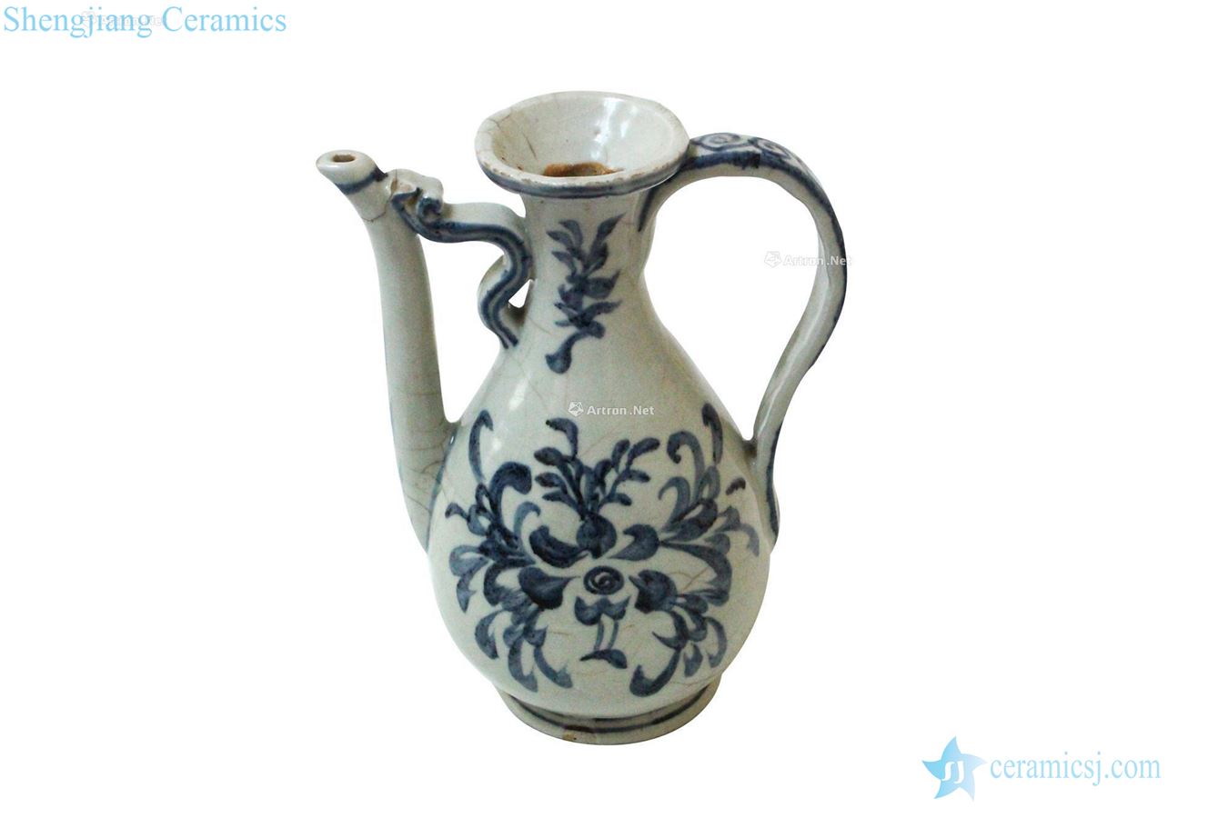 yuan Blue and white flower tattoos ewer