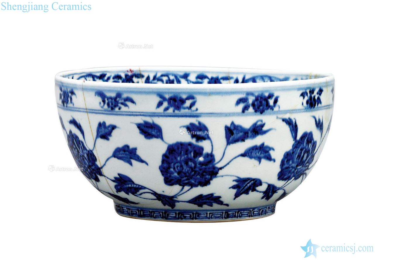 Ming yongle Blue and white flower green-splashed bowls