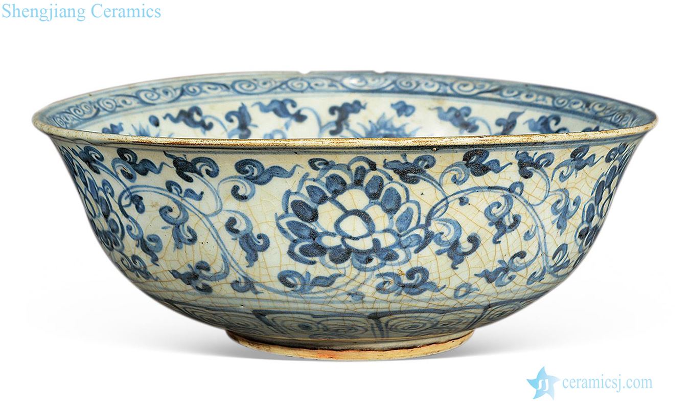 Ming dynasty Blue and white lotus flower bowls
