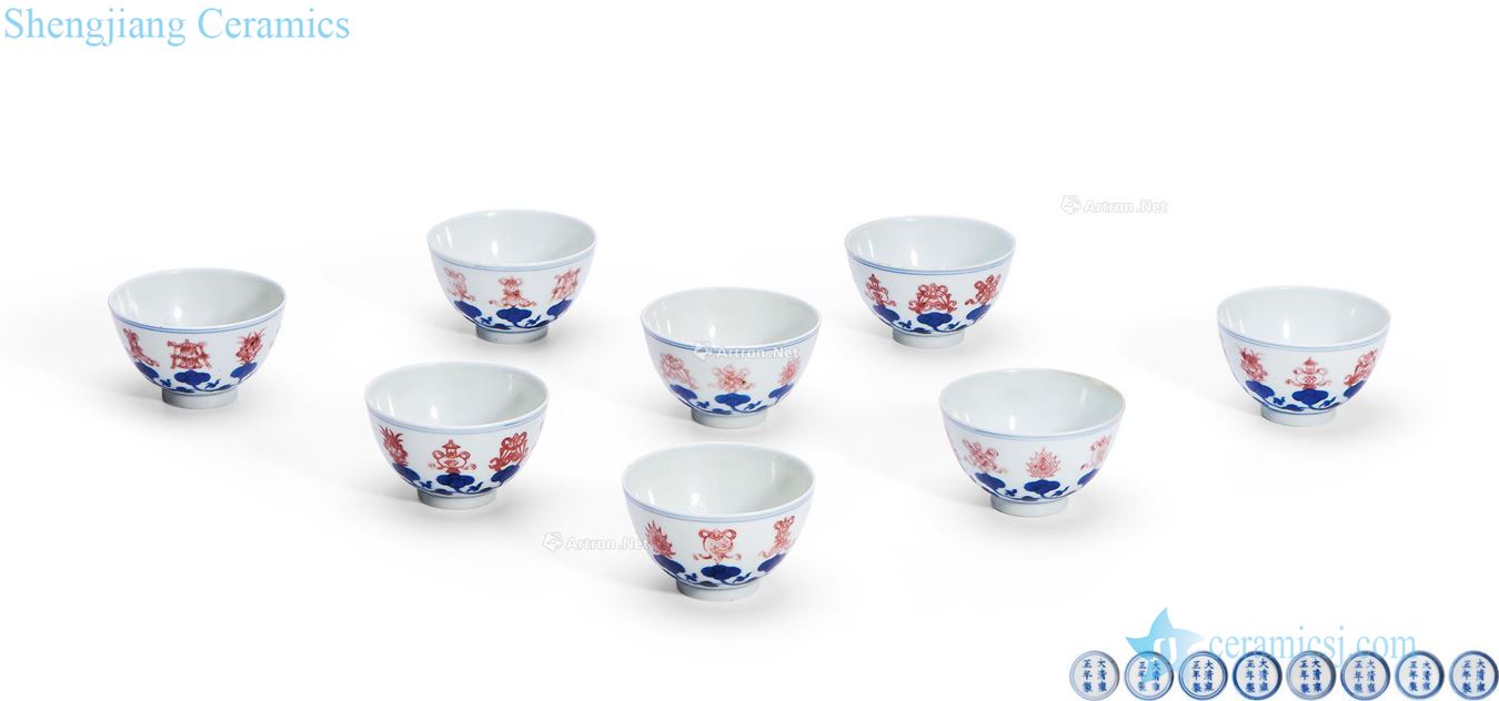 Blue and white youligong sweet grain qing yongzheng cup (eight)