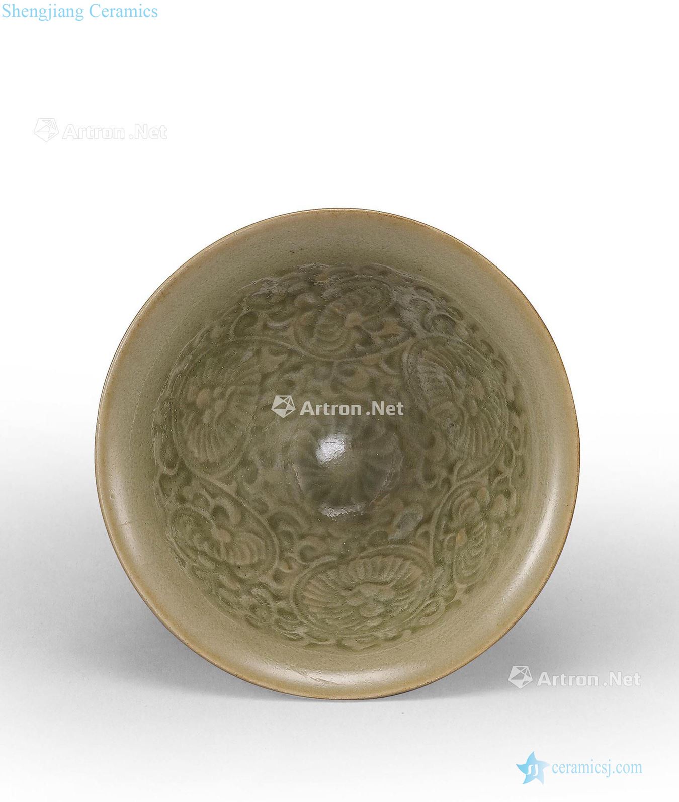 gold Yao state green glaze chrysanthemum green-splashed bowls
