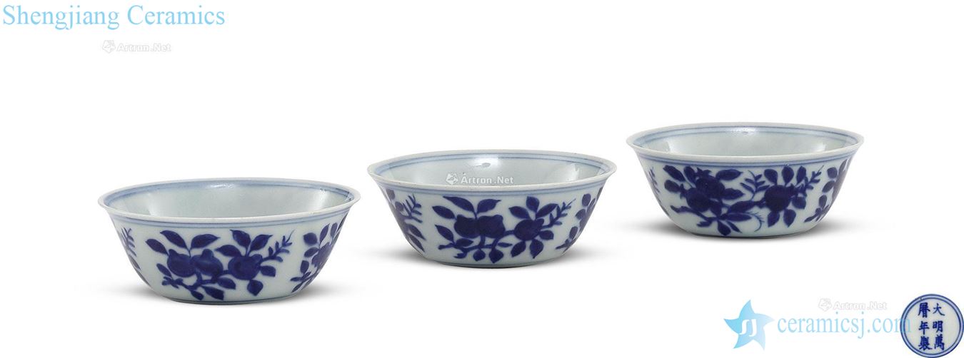 Ming wanli Blue and white four seasons flower bowl (4)