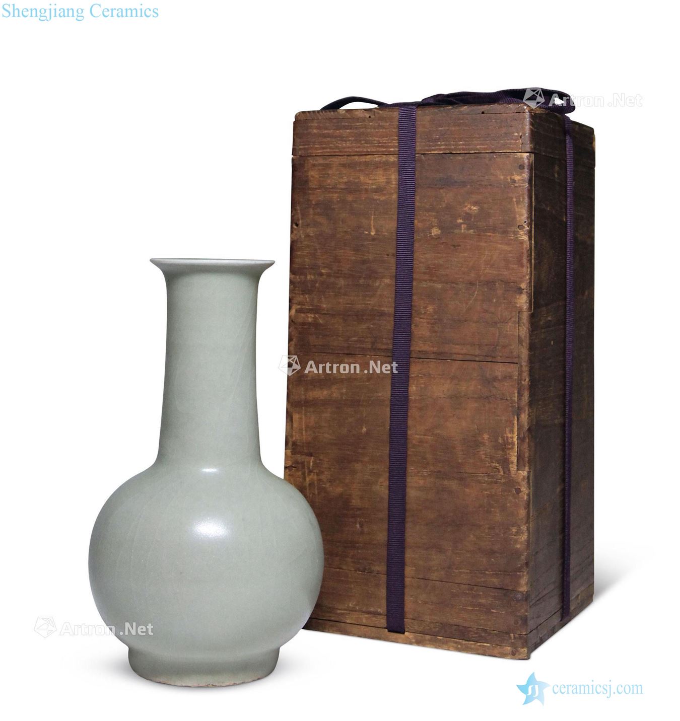 Ming Longquan celadon flask