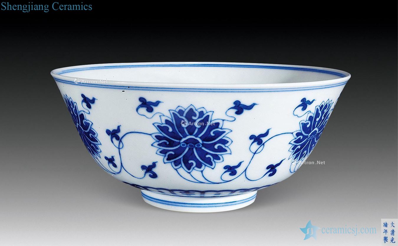 qing Blue and white passion fruit bowl