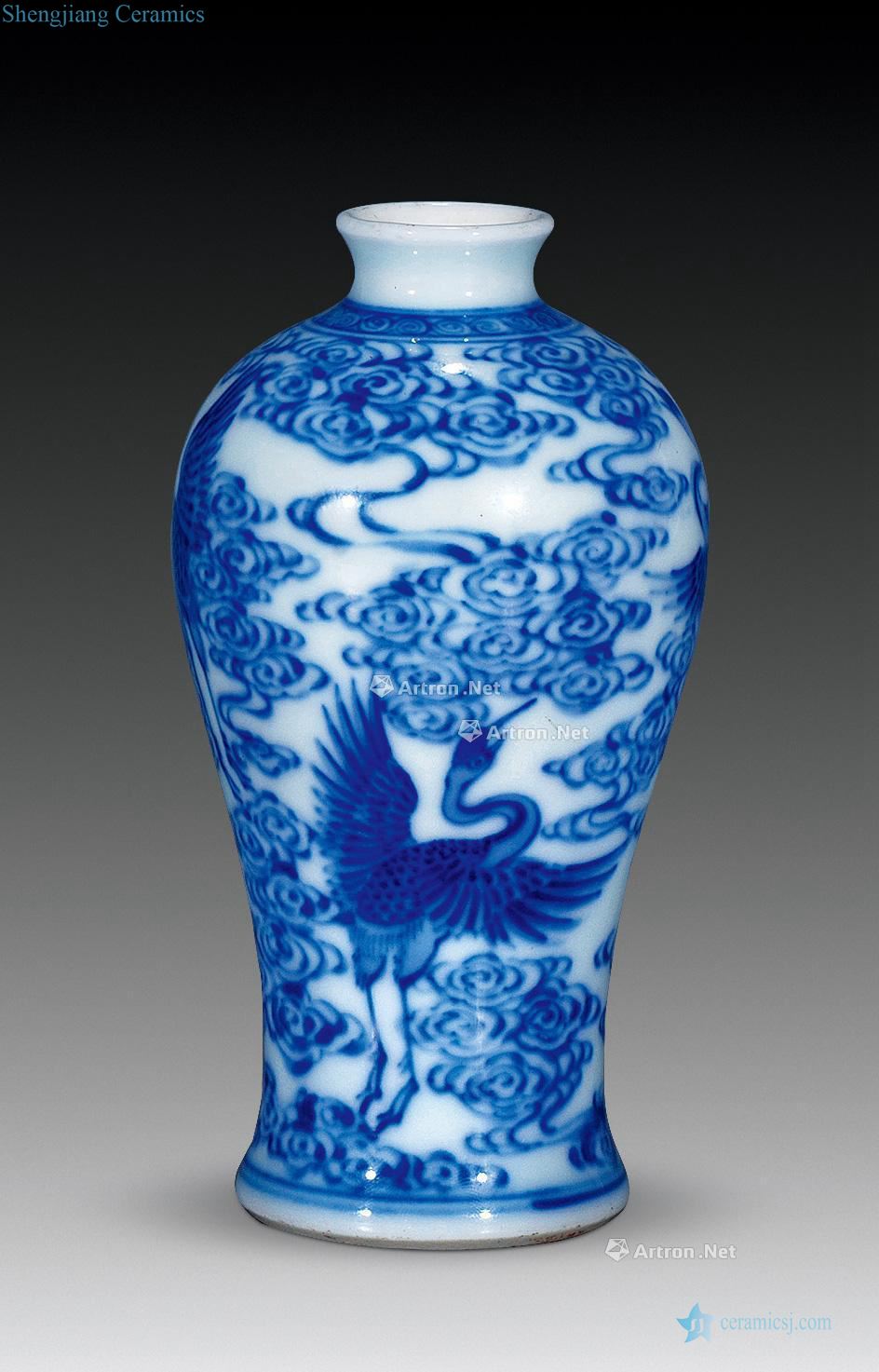 qing Blue and white YunHeMei bottle