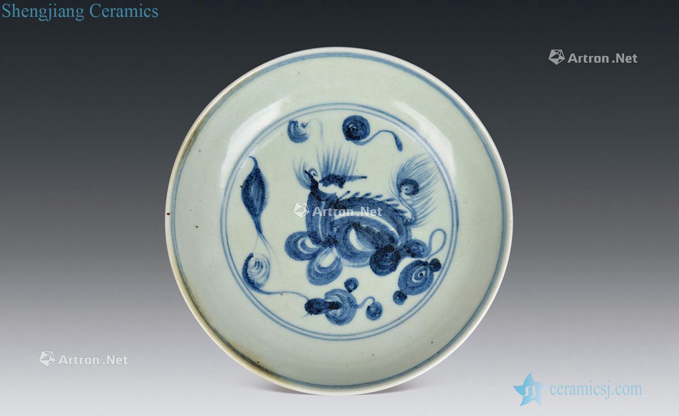 Ming Blue and white benevolent tray