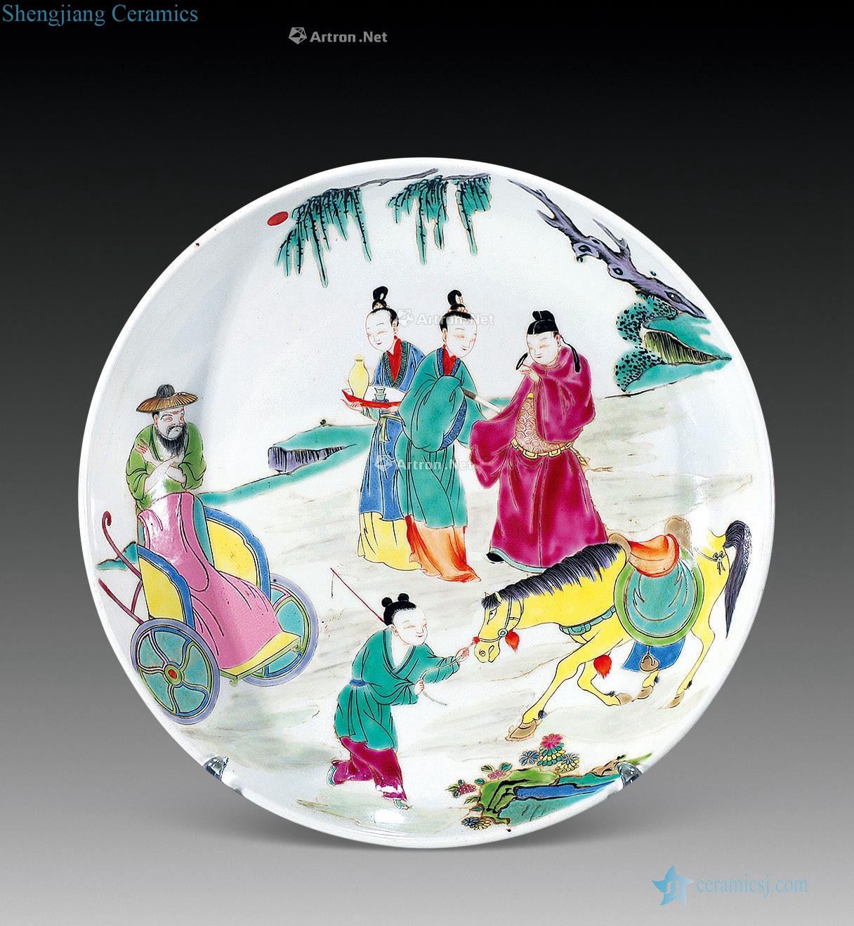 Qing yongzheng pastel west wing plate