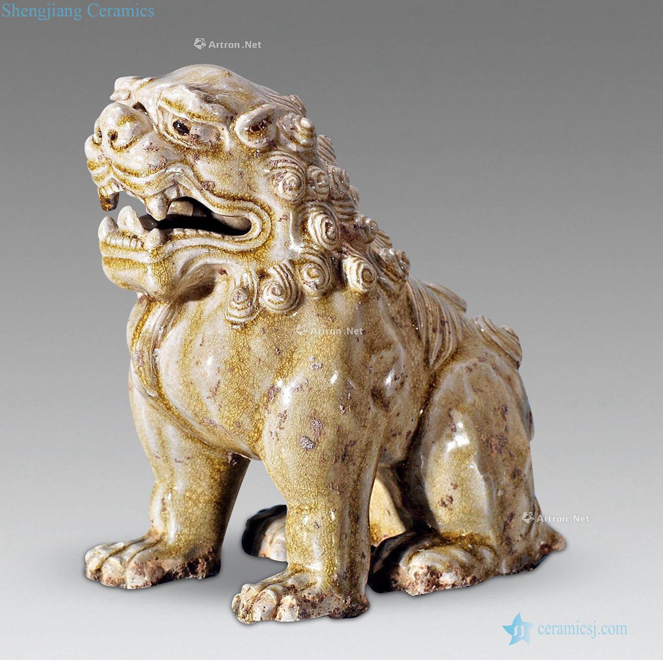 yuan Phase state kiln crouching lion