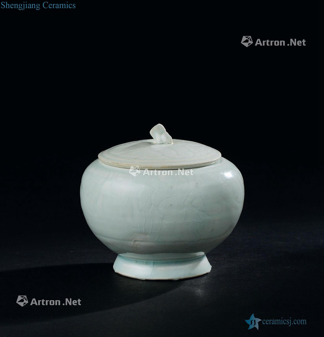 The song dynasty (960-1279), a shadow blue lines cover pot flowers