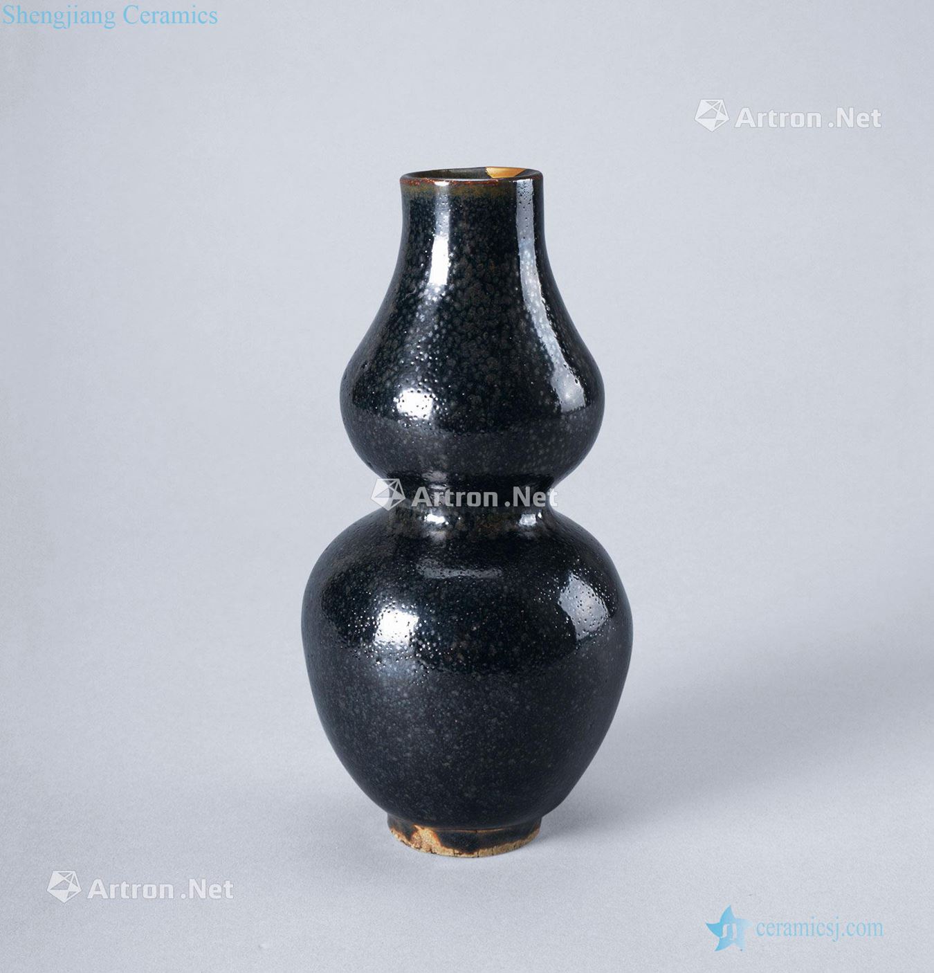 Song dynasty - the yuan dynasty (960-1368), oil droplets temmoku gourd bottle