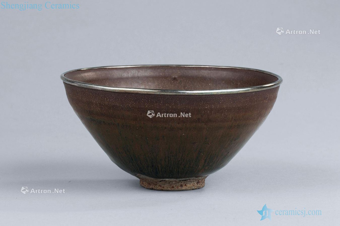 The song dynasty (960-1279), silvering mouth to build kilns temmoku bowl
