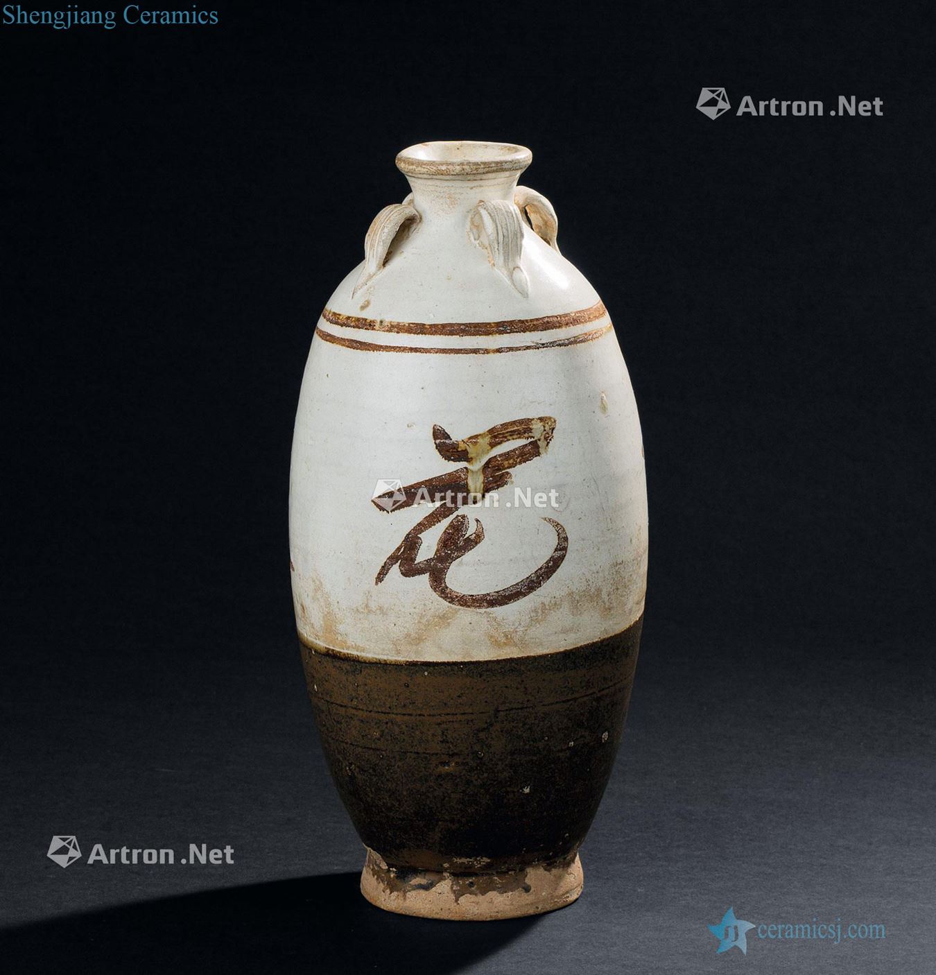 The song dynasty (960-1279) magnetic state kiln of a pattern of quaternary pot