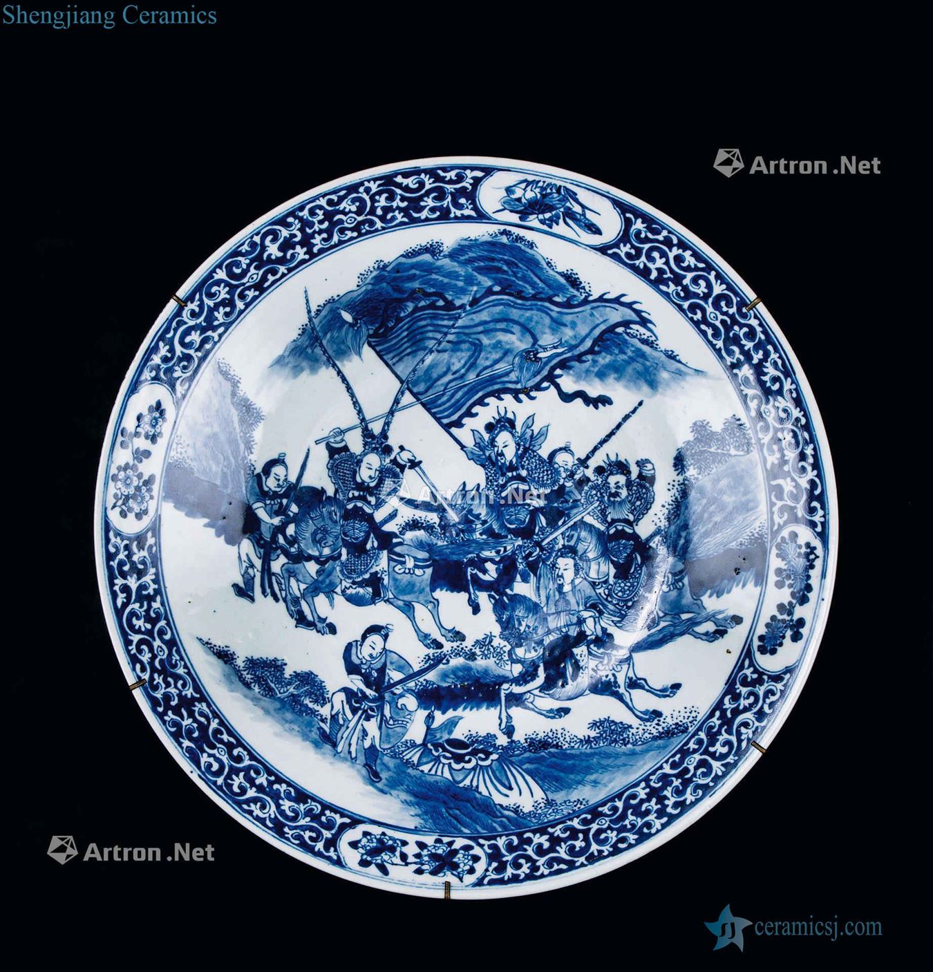 In the qing dynasty (1644-1911) blue and white characters story lines