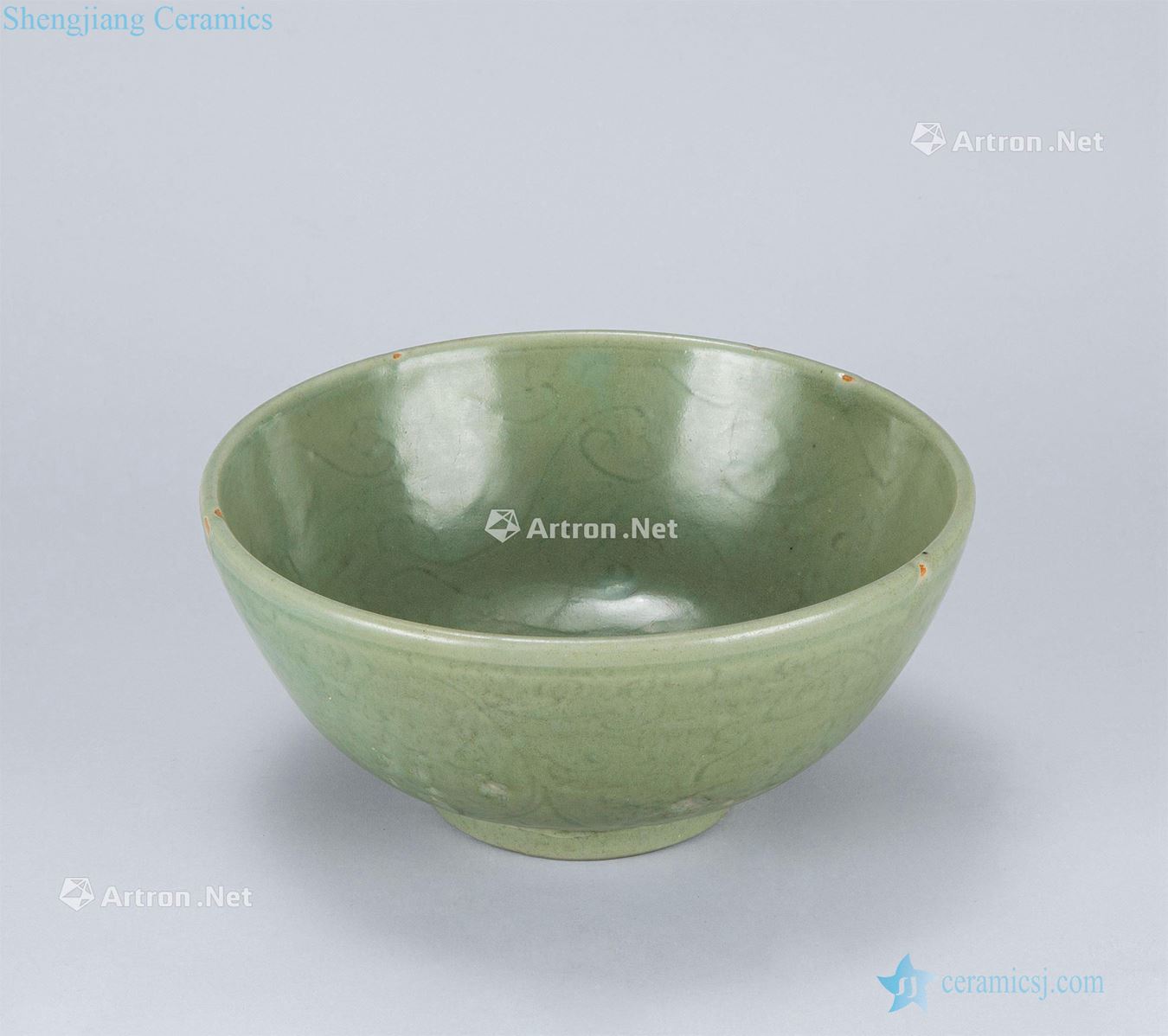 The yuan dynasty (1279-1368), longquan celadon hand-cut big bowl