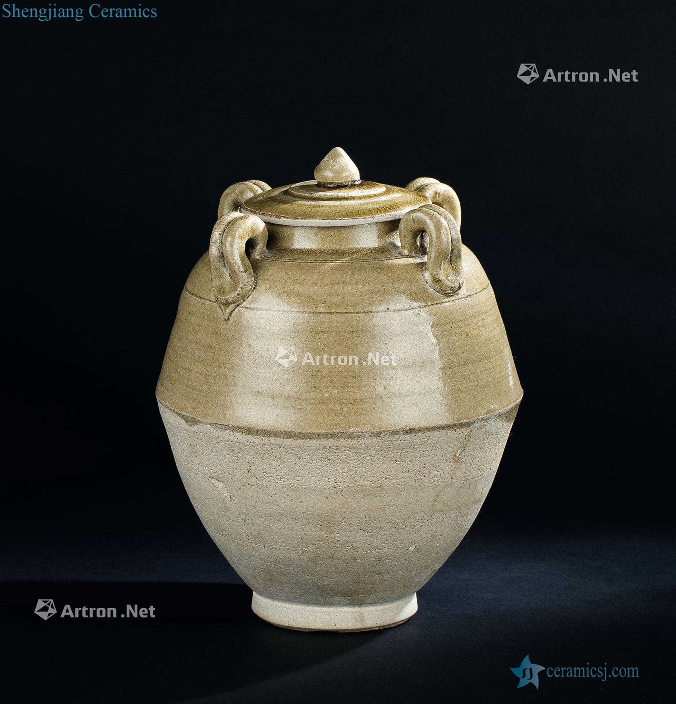 Jin dynasty (266-420), the kiln of quaternary cover tank