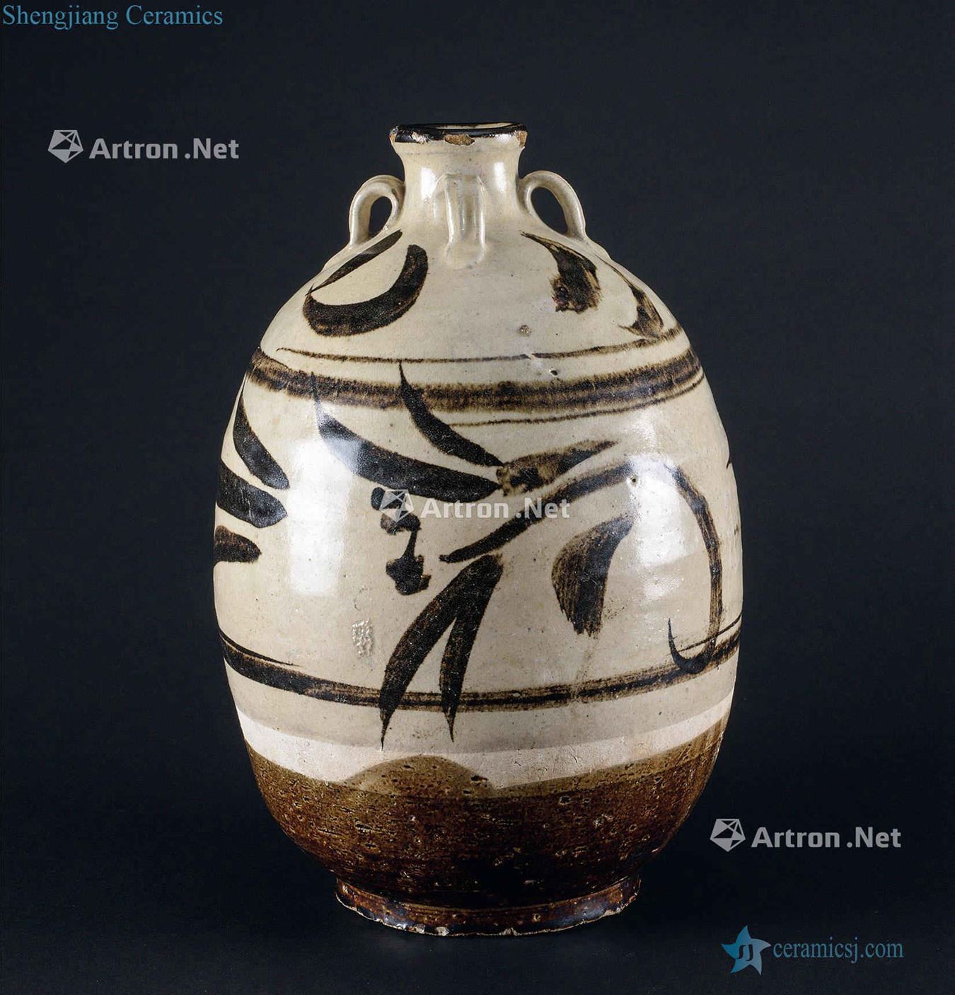 Song dynasty - the yuan dynasty (960-1368) magnetic state kiln lines of quaternary pot of flowers