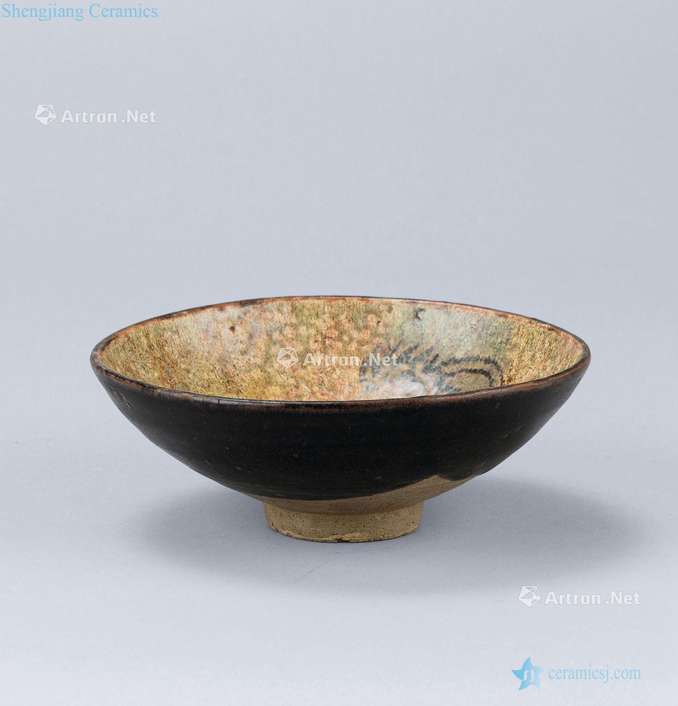 Jizhou kiln in song dynasty (960-1279) three grain bowl