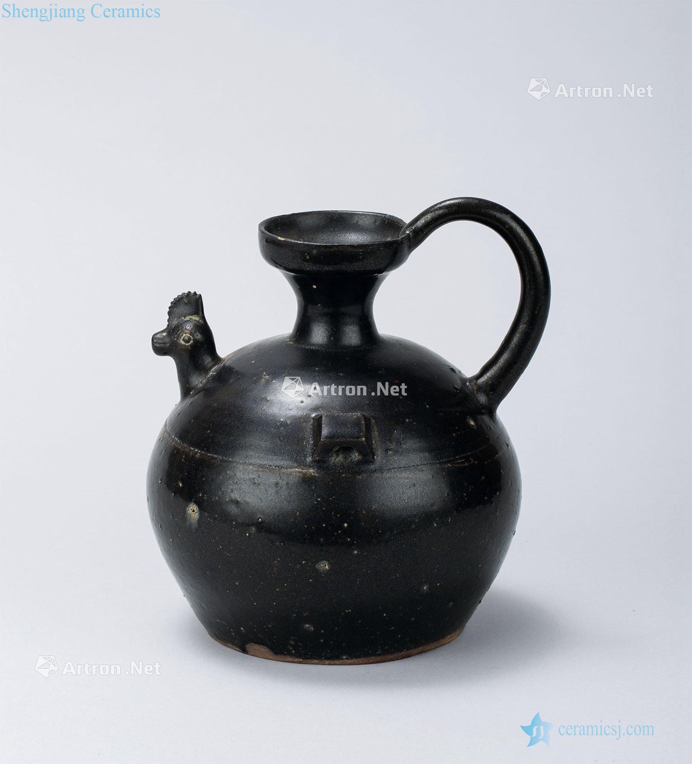 Western jin dynasty - along with the generation (265-618), the black glaze tail of pot