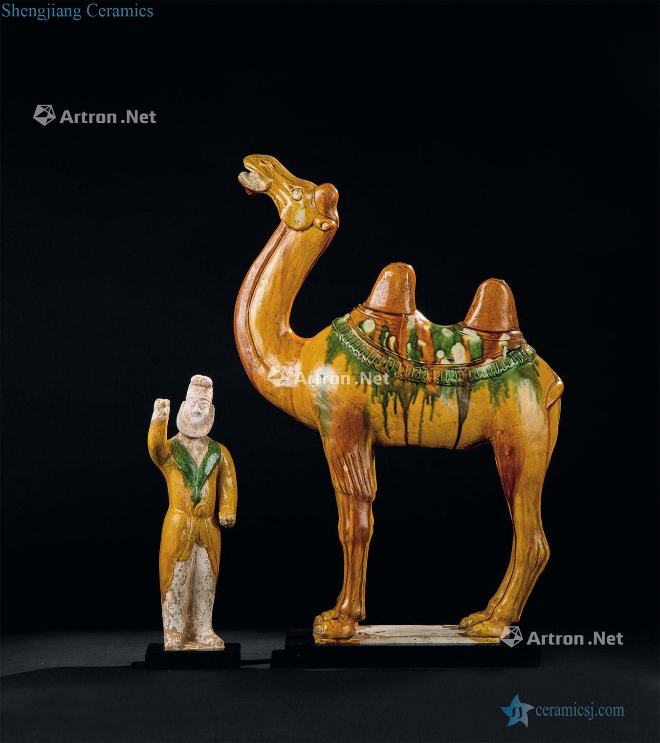 The tang dynasty (618-907), three-color conference semifinals camel figurines